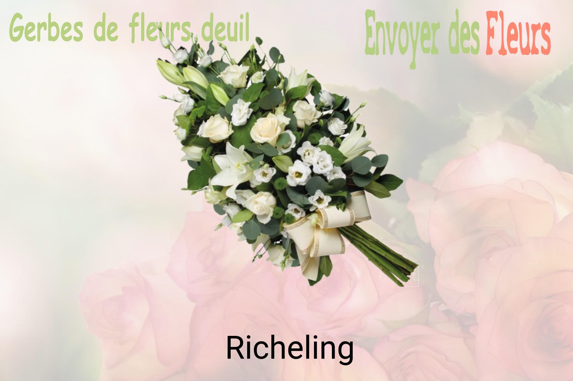 Gerbe de fleurs de deuil livrée à Richeling